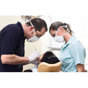 picture of dentist working